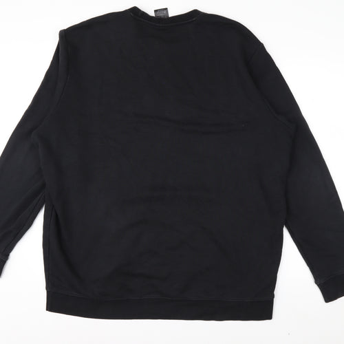 Adidas Men's Black 2XL Pullover Crew Neck Sports Sweatshirt