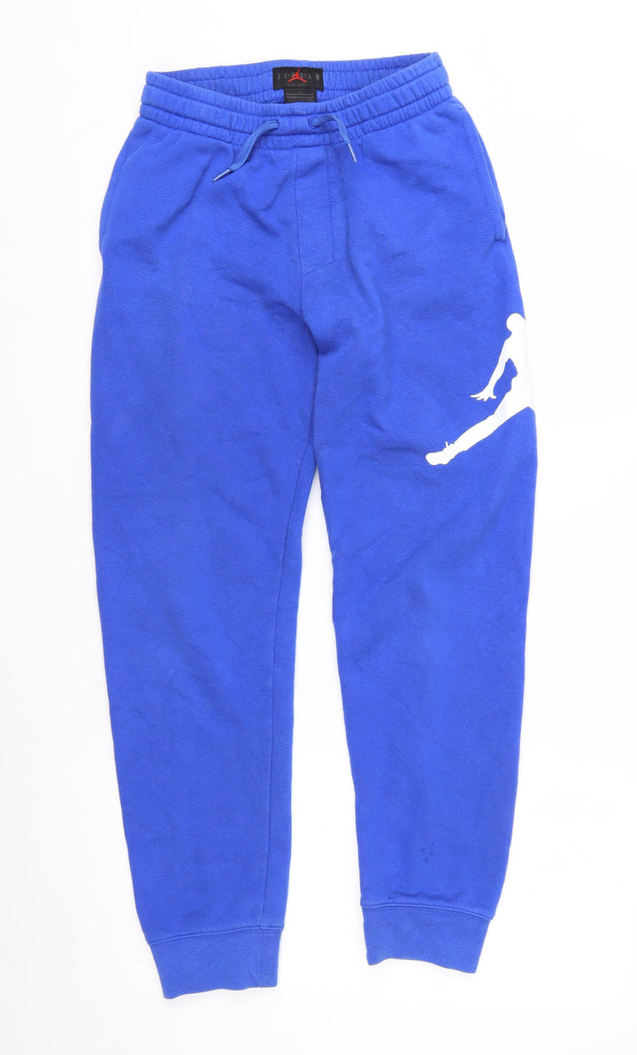 Jordan Boys Blue Jogger Sweatpants 12-13 Years Fleece Activewear Trousers