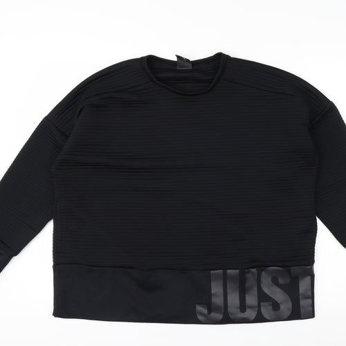 Nike Men's Black Dri-Fit Crew Neck Sports Sweatshirt L