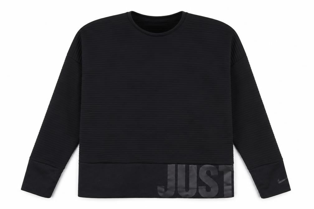 Nike Men's Black Dri-Fit Crew Neck Sports Sweatshirt L