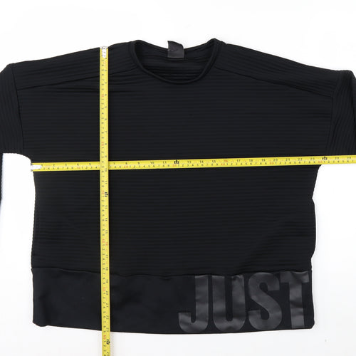 Nike Men's Black Dri-Fit Crew Neck Sports Sweatshirt L