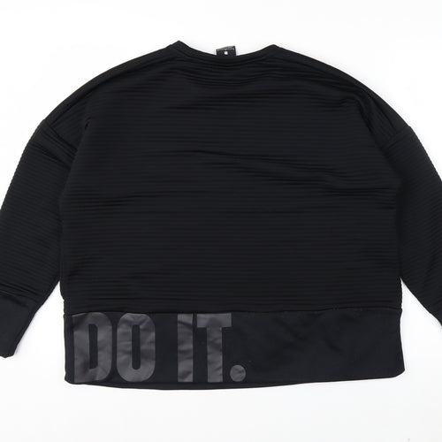 Nike Men's Black Dri-Fit Crew Neck Sports Sweatshirt L