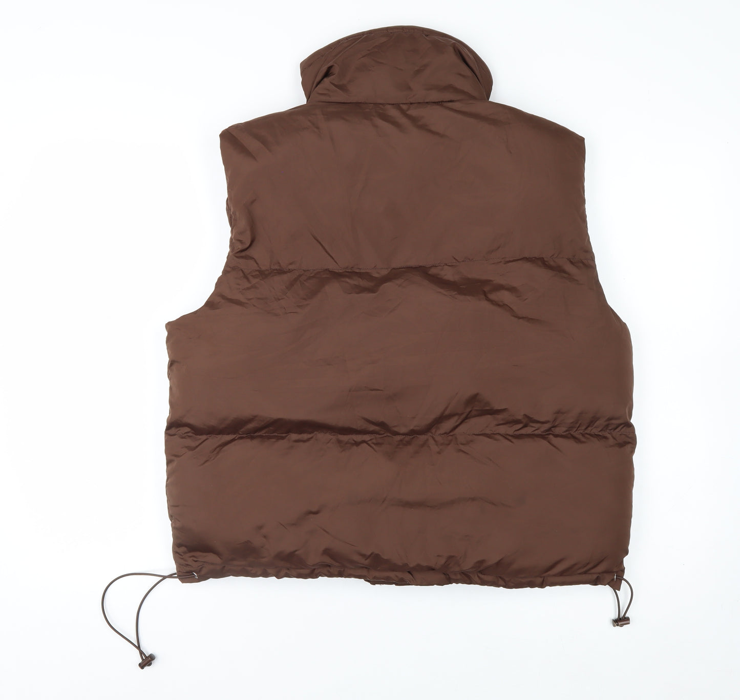 PrettyLittleThing Women Brown Size 6 Puffer Waistcoat Polyester