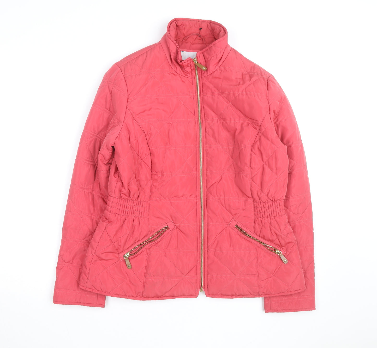 Marks and Spencer Women's Pink Quilted Mid-Length Jacket Size 14