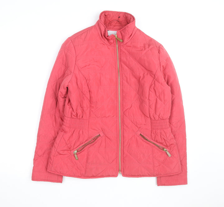 Marks and Spencer Women's Pink Quilted Mid-Length Jacket Size 14