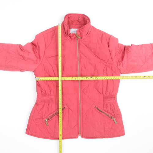 Marks and Spencer Women's Pink Quilted Mid-Length Jacket Size 14