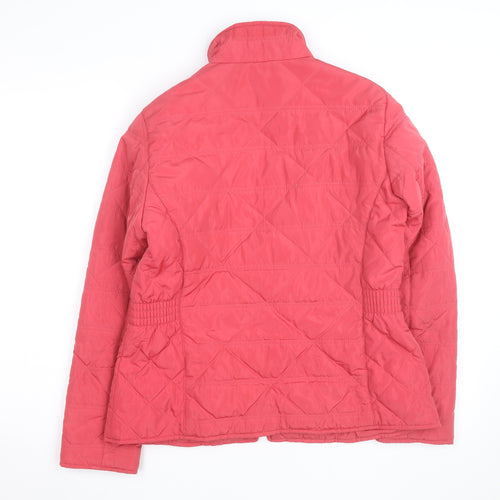 Marks and Spencer Women's Pink Quilted Mid-Length Jacket Size 14