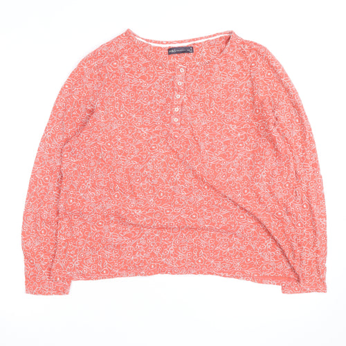 Marks and Spencer Women’s Orange Floral Tunic Blouse Size 18