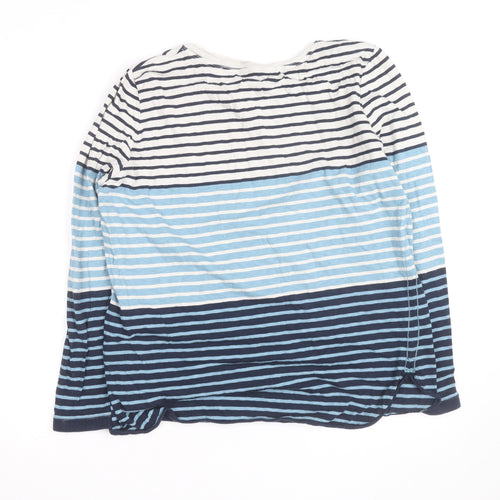White Stuff Womens Multicoloured Striped Long Sleeve Cotton T-Shirt UK 14