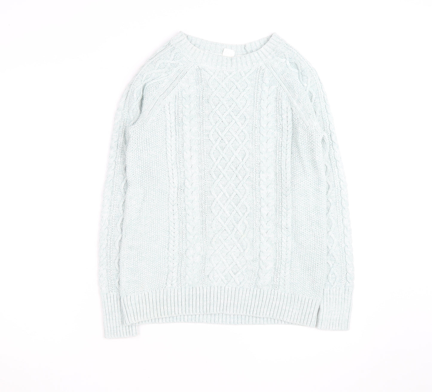 GAP Men’s Blue Cable-Knit Crew Neck Cotton Pullover Jumper M