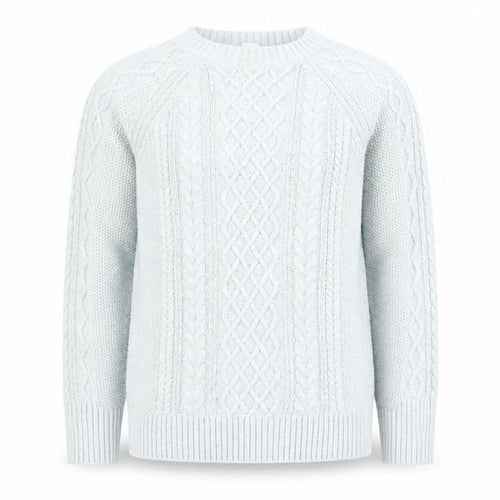 Gap Men’s Blue Cable-Knit Crew Neck Cotton Pullover Jumper M
