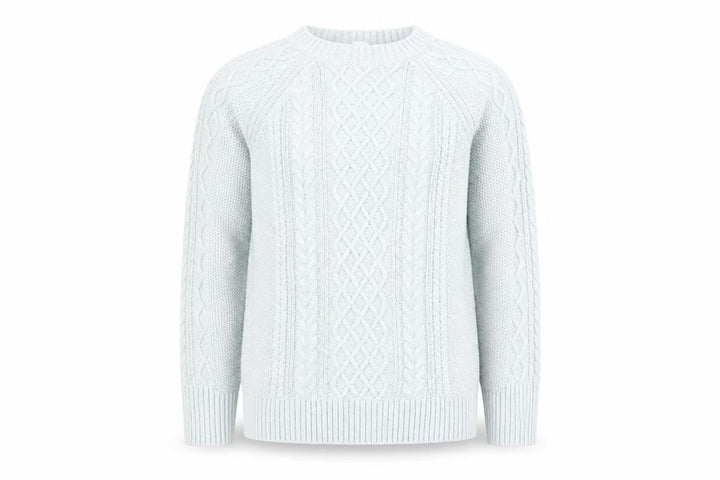 Gap Men’s Blue Cable-Knit Crew Neck Cotton Pullover Jumper M