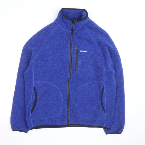 Finisterre Men's Blue Wool Fleece Jacket L Full Zip Outdoor