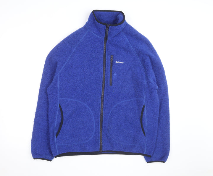 Finisterre Men's Blue Wool Fleece Jacket L Full Zip Outdoor