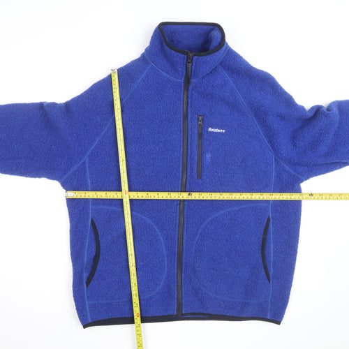 Finisterre Men's Blue Wool Fleece Jacket L Full Zip Outdoor