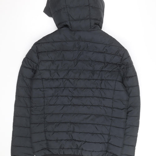 Jack & Jones Men's Black Puffer Jacket Hooded Size S