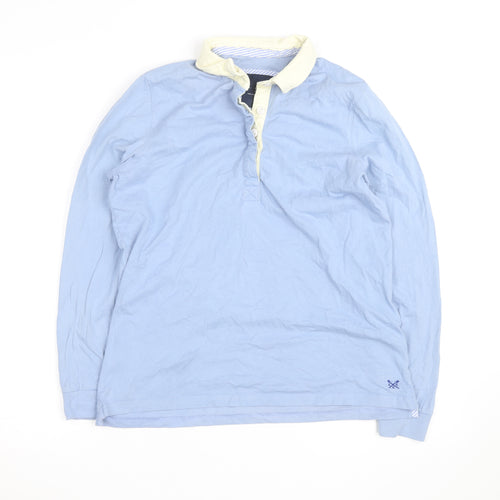 Crew Clothing Company Womens Blue Long Sleeve Polo Shirt Size 14