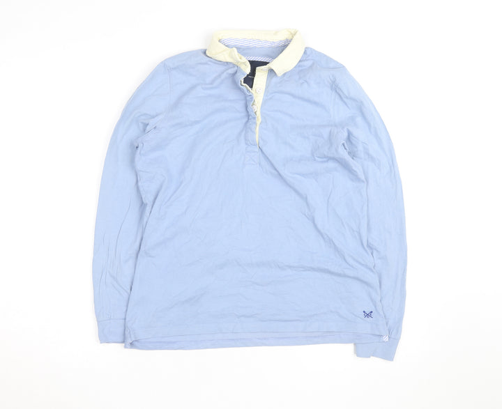 Crew Clothing Company Womens Blue Long Sleeve Polo Shirt Size 14