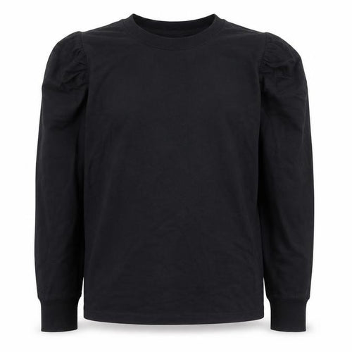 Hush Black Long Sleeve Cotton Jersey Top M Unisex Casual