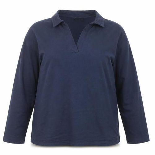 ASOS Women’s Blue Collared Cotton Long Sleeve Jersey Blouse M