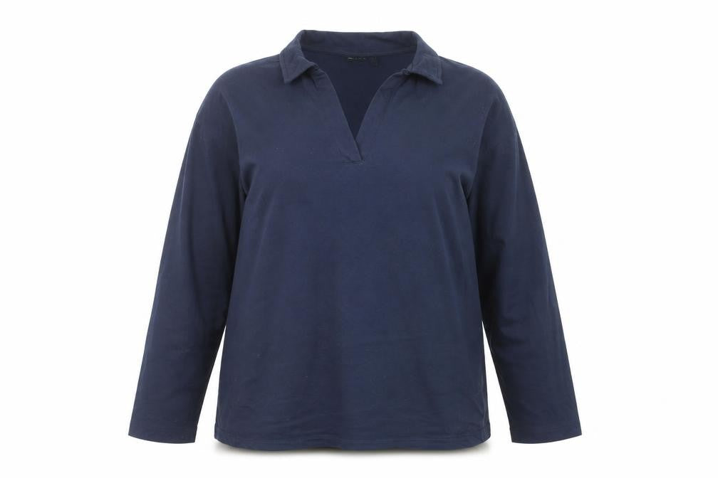 ASOS Women’s Blue Collared Cotton Long Sleeve Jersey Blouse M