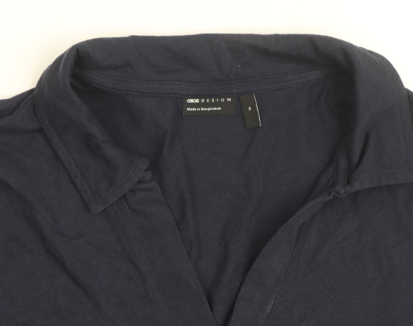 ASOS Women’s Blue Collared Cotton Long Sleeve Jersey Blouse M
