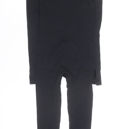 MOOSLOVER Women’s Black Long Sleeve Square Neck Stretch Catsuit XS