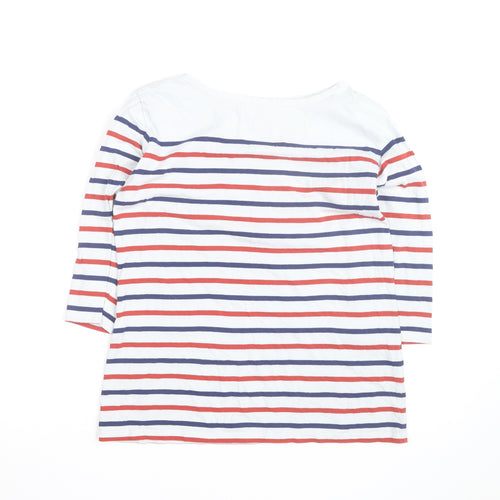 Seasalt Women’s Multicoloured Stripe Sailor Top Size 8 3/4 Sleeve Cotton