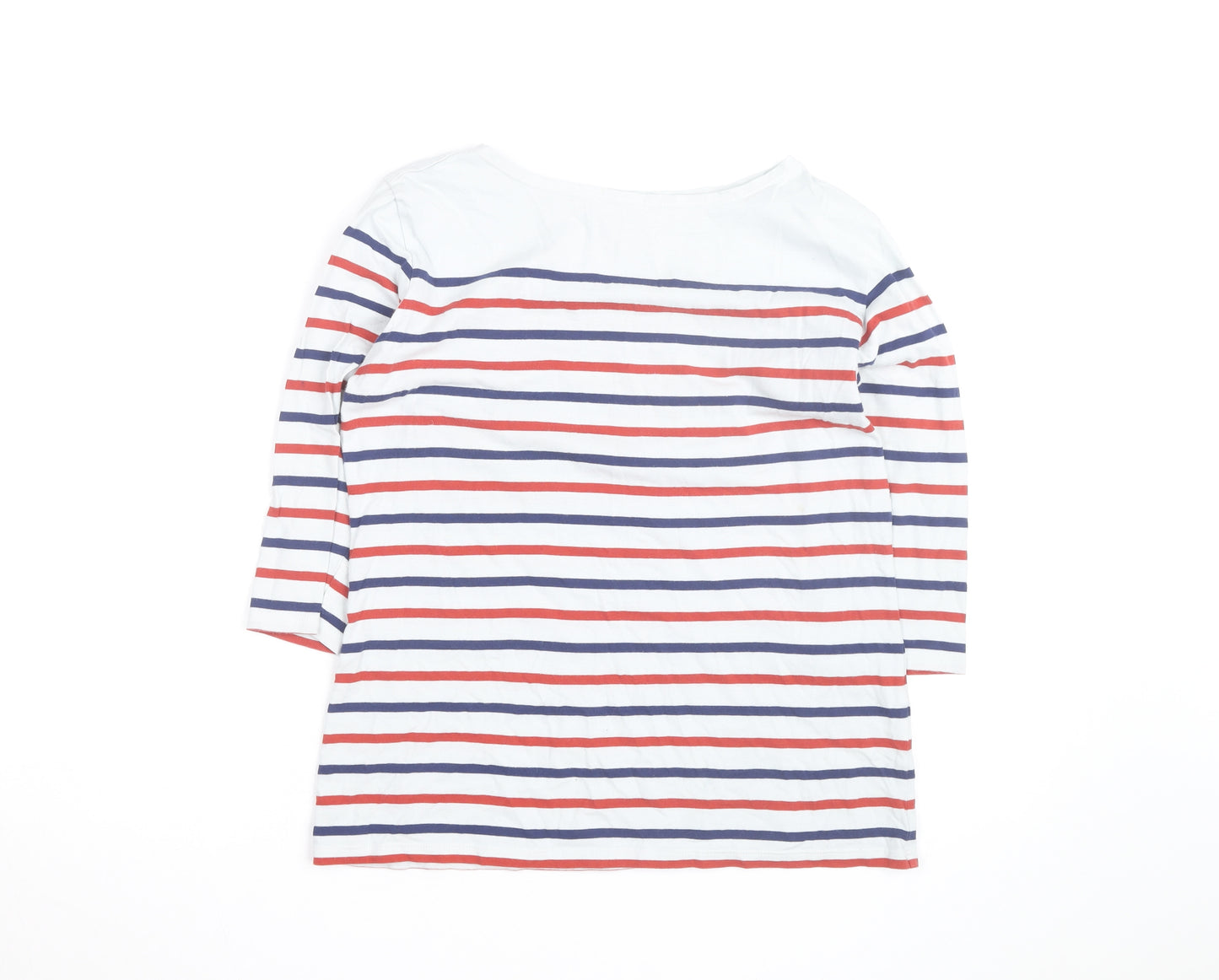 Seasalt Women’s Multicoloured Stripe Sailor Top Size 8 3/4 Sleeve Cotton