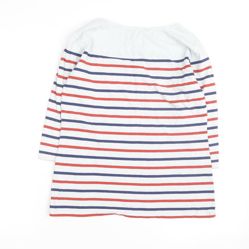 Seasalt Women’s Multicoloured Stripe Sailor Top Size 8 3/4 Sleeve Cotton