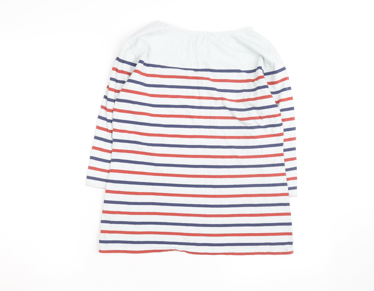 Seasalt Women’s Multicoloured Stripe Sailor Top Size 8 3/4 Sleeve Cotton