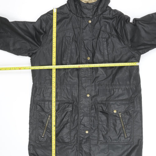 Marks and Spencer Women’s Black Hooded Parka Coat Size 14