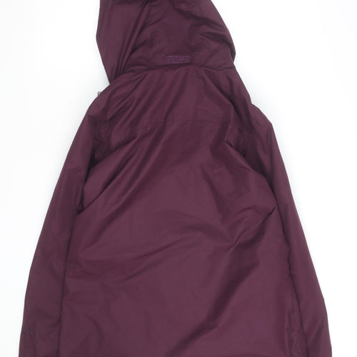 Peter Storm Womens Purple Waterproof Hooded Jacket Size 12