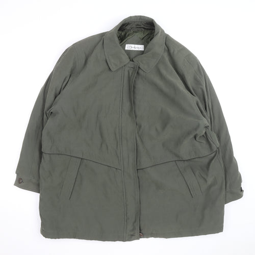 Broketex Women's Green Long Waterproof Rain Coat L