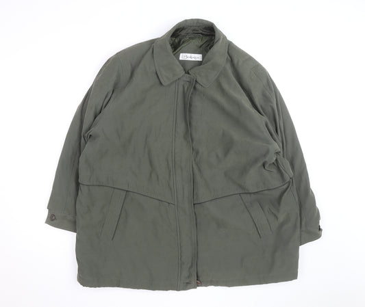 Broketex Women's Green Long Waterproof Rain Coat L