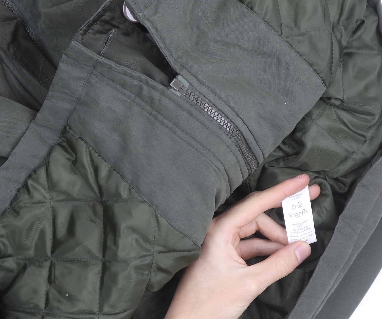 Broketex Women's Green Long Waterproof Rain Coat L