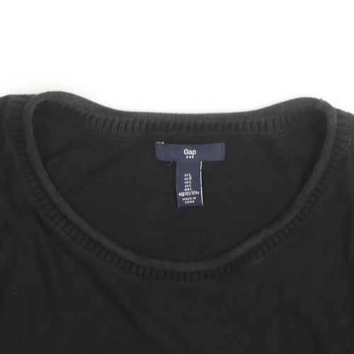 Gap Men's Black Cotton Crew Neck Pullover Jumper Size L
