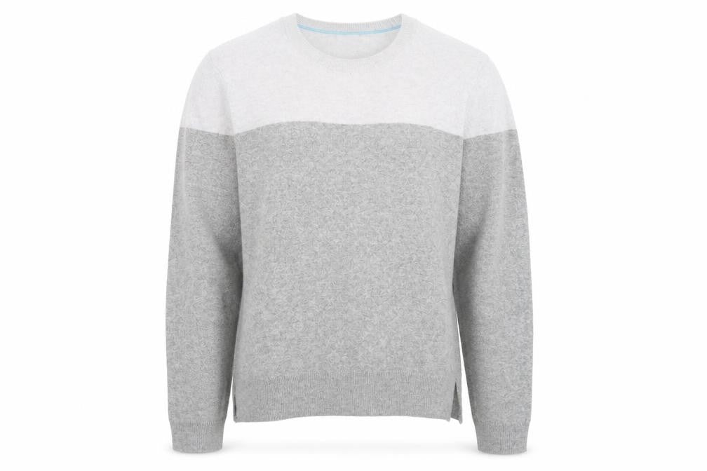 Front view of Mint Velvet Women Grey Wool Blend Crew Neck jumper, size 12