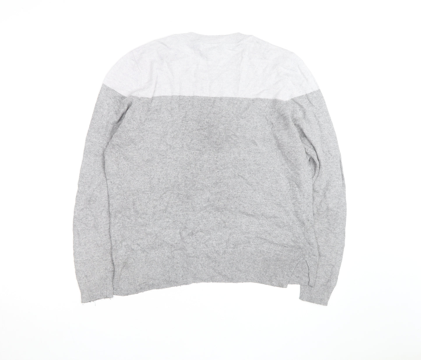 Mint Velvet Women Grey Wool Blend Crew Neck Pullover Jumper Size 12