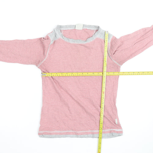 Trespass Womens Pink Striped Cotton Crew Neck Jumper Size S