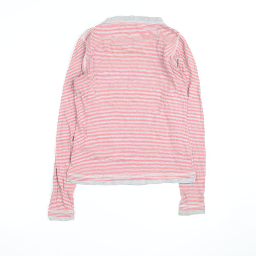 Trespass Womens Pink Striped Cotton Crew Neck Jumper Size S