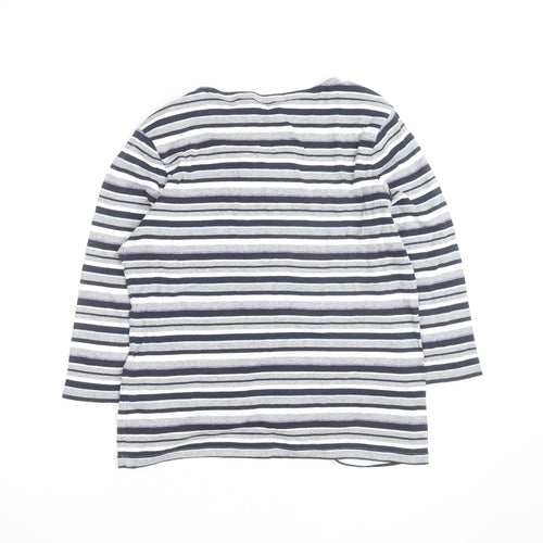 Maine New England Womens Multicoloured Stripe Cotton Long Sleeve Top Size 16