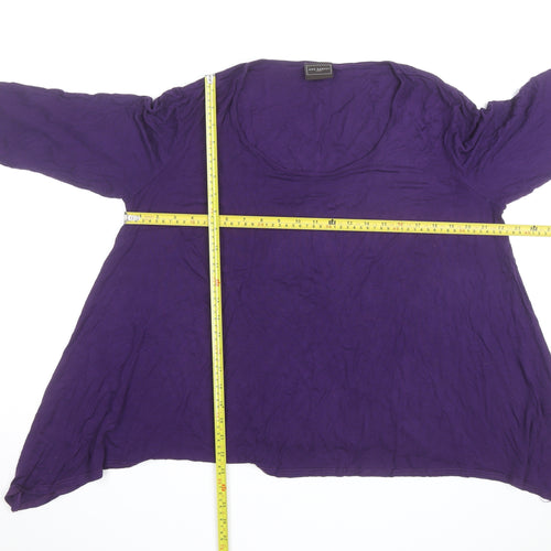Ann Harvey Women’s Purple Cotton Tunic T-Shirt Size 18