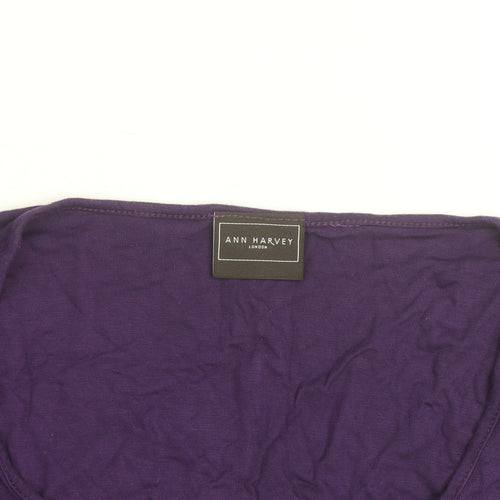 Ann Harvey Women’s Purple Cotton Tunic T-Shirt Size 18