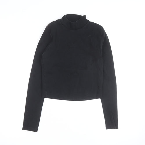 Jack Wills Womens Black Size 10 Roll Neck Long Sleeve Jumper