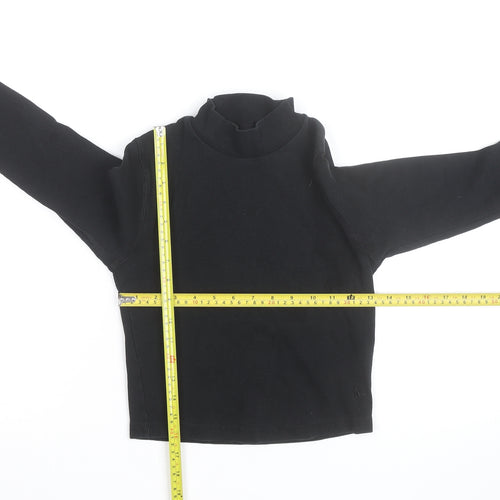 Jack Wills Womens Black Size 10 Roll Neck Long Sleeve Jumper