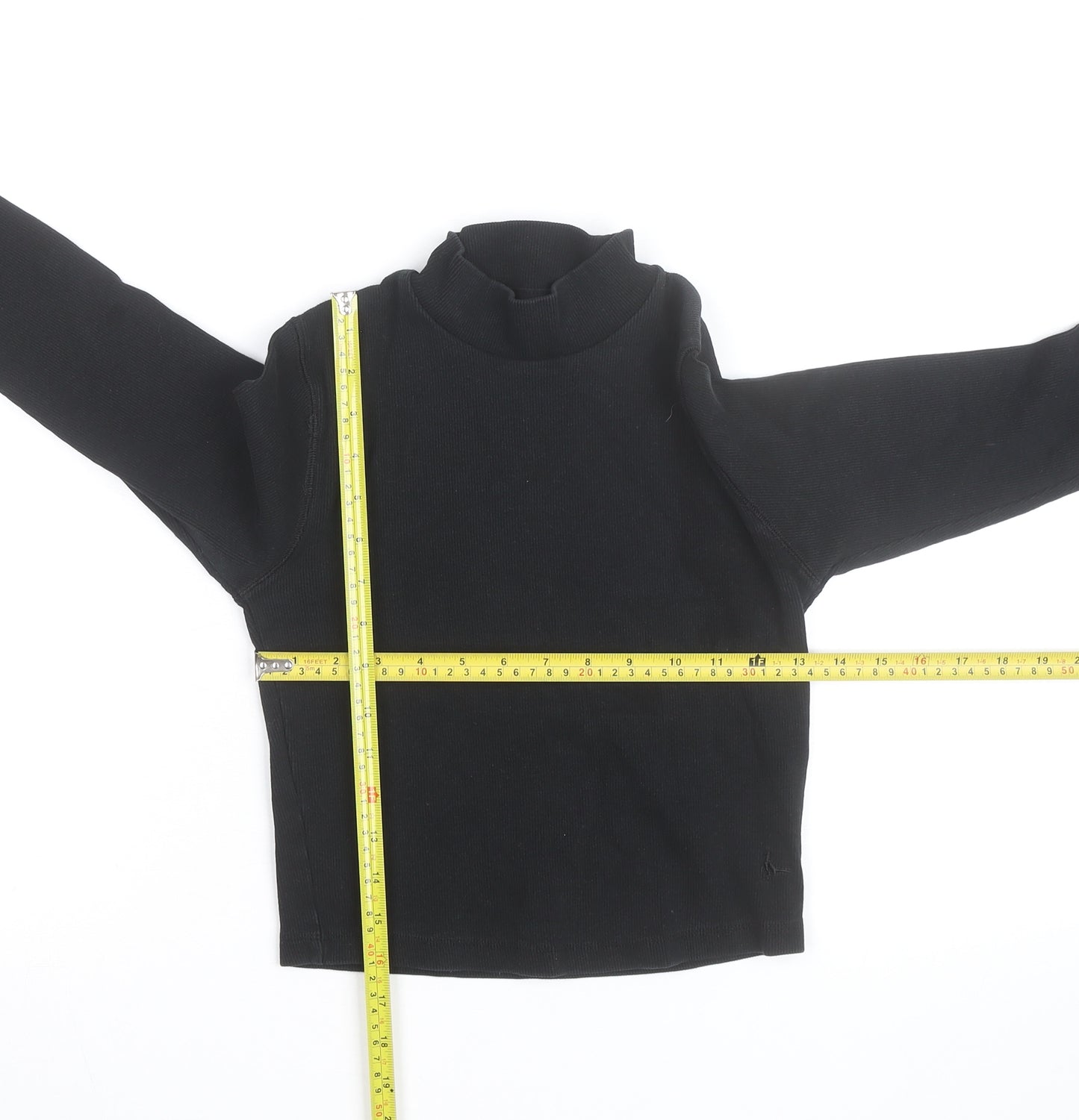 Jack Wills Womens Black Size 10 Roll Neck Long Sleeve Jumper