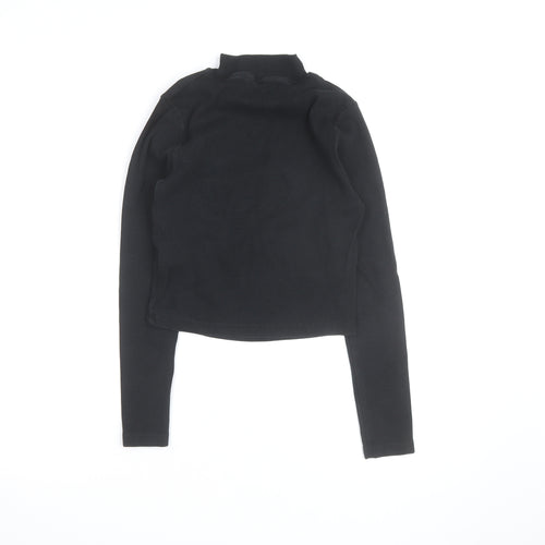 Jack Wills Womens Black Size 10 Roll Neck Long Sleeve Jumper