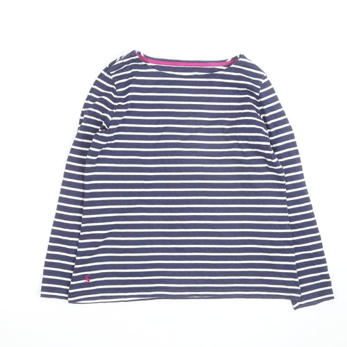 Joules Women’s Blue Striped Long Sleeve Cotton Nautical T-Shirt UK 14