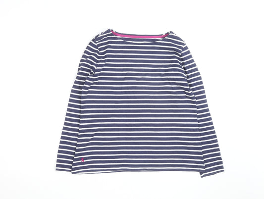 Joules Women’s Blue Striped Long Sleeve Cotton Nautical T-Shirt UK 14